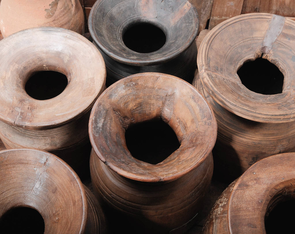 Hand-Carved Wooden Milk Jug