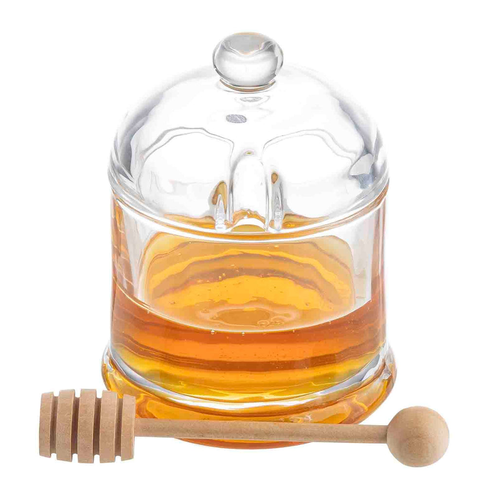 Glass Honey Jar with Dipper