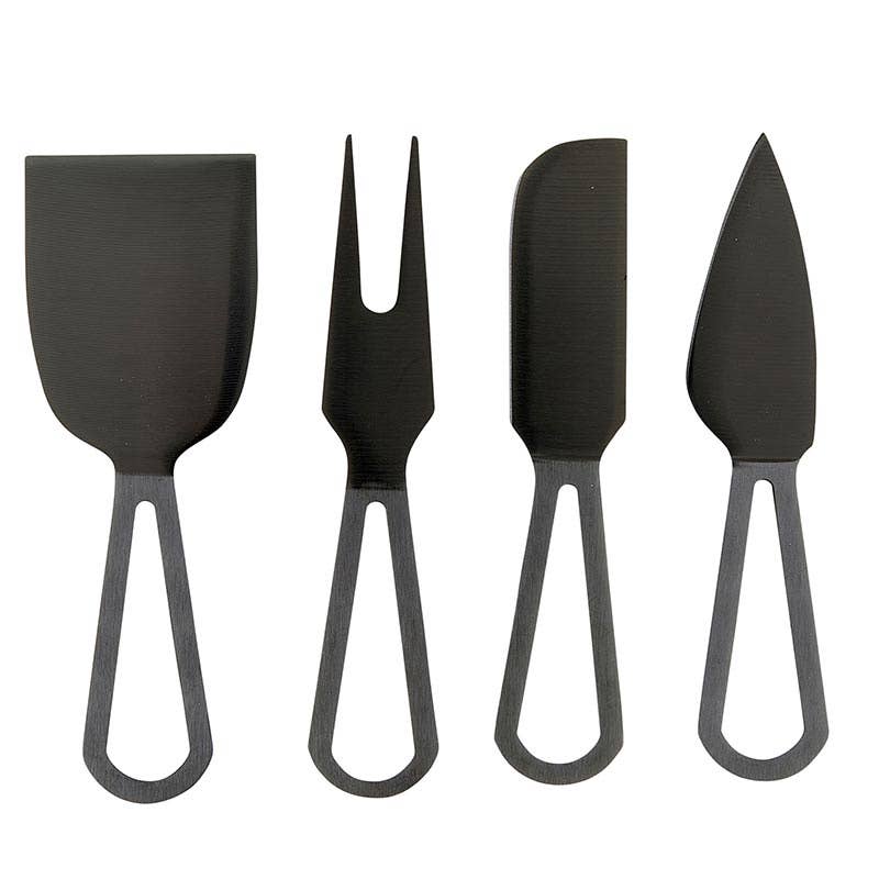 The Matte Black Cheese Knife Set