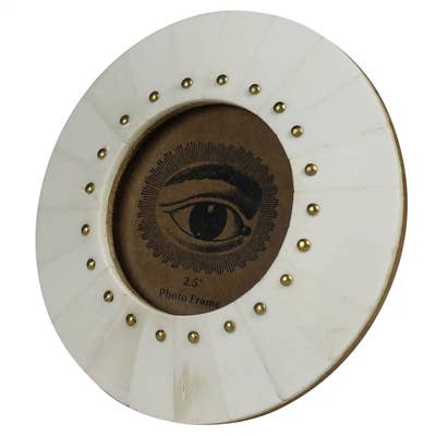 Bone Frames with Brass Rivets — Set of 3