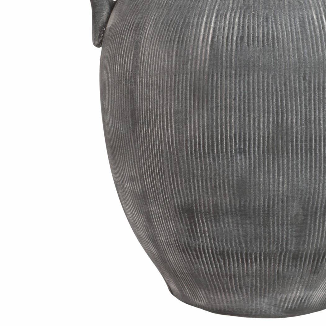 Black Stoneware Weathered Jug with Handles