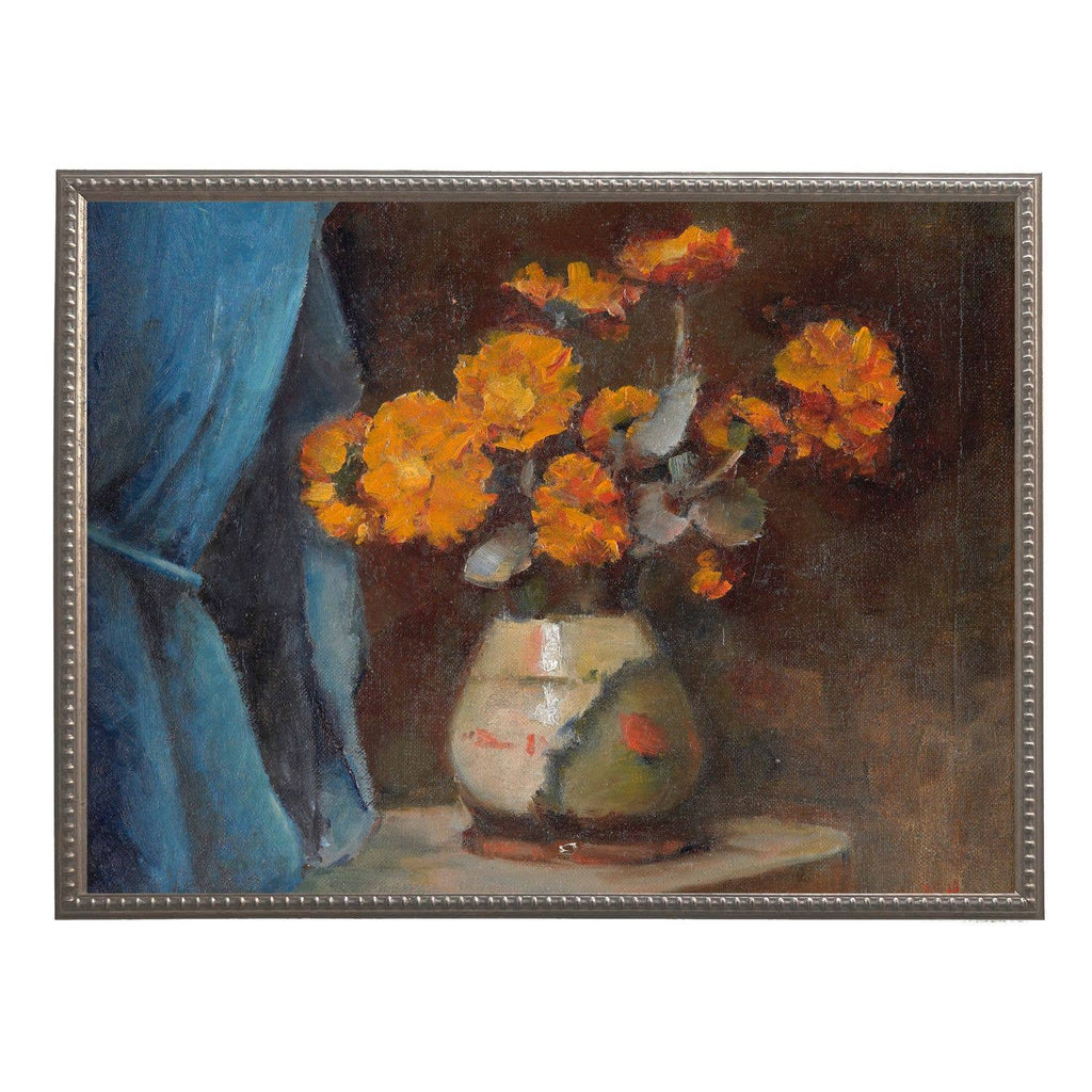 Oil Painting of Orange Flowers B