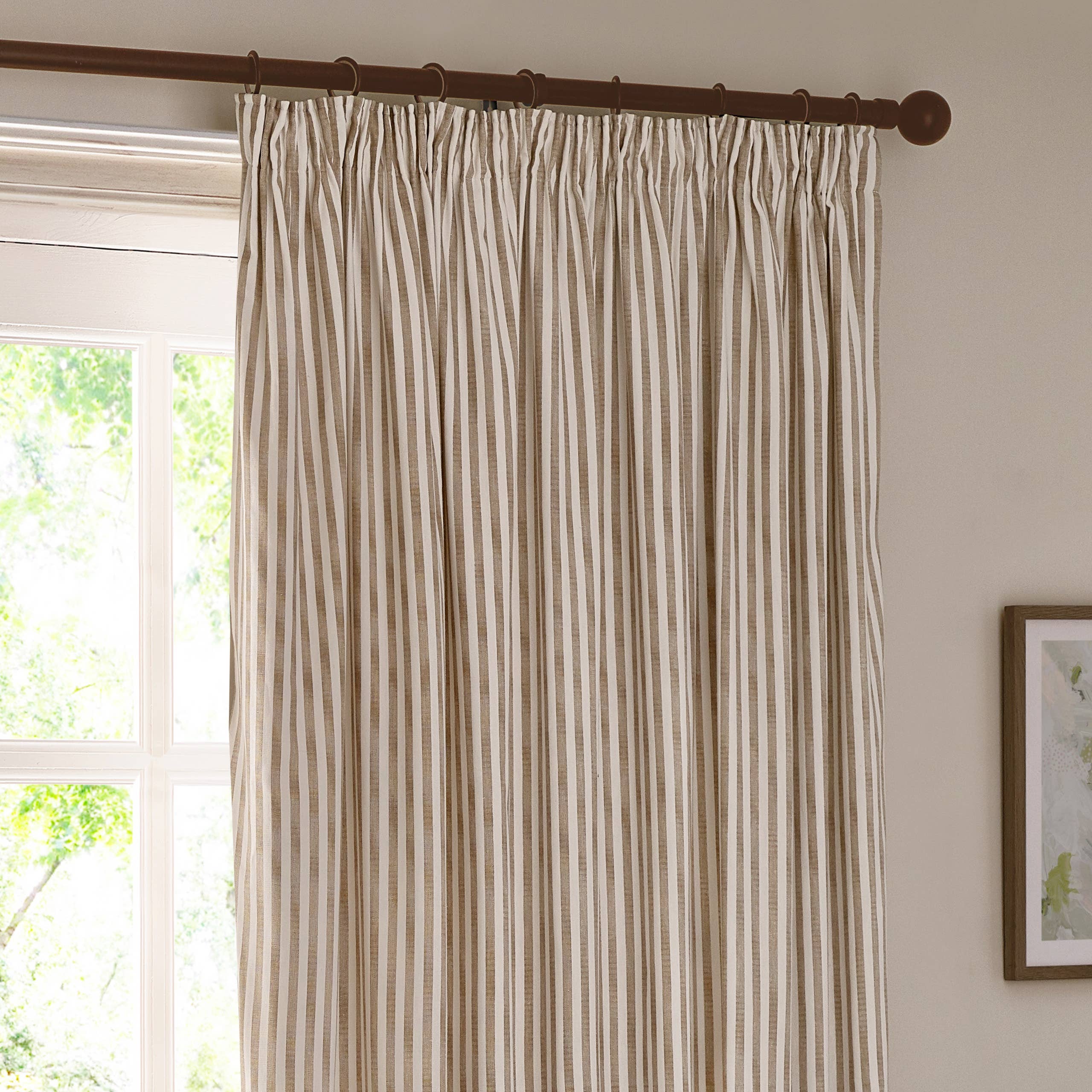 Striped Pencil Pleat Curtains