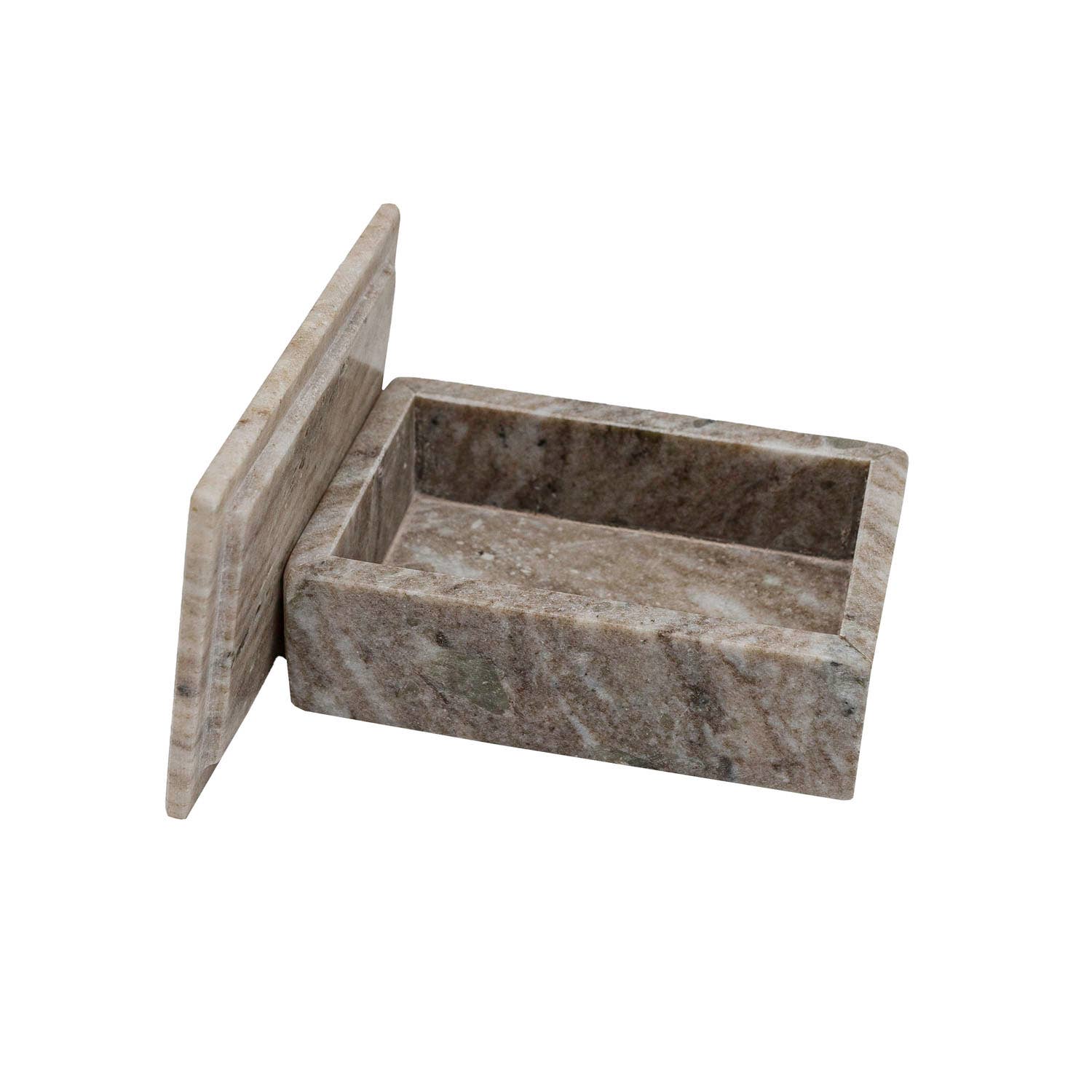 Beige Marble Box With Lid