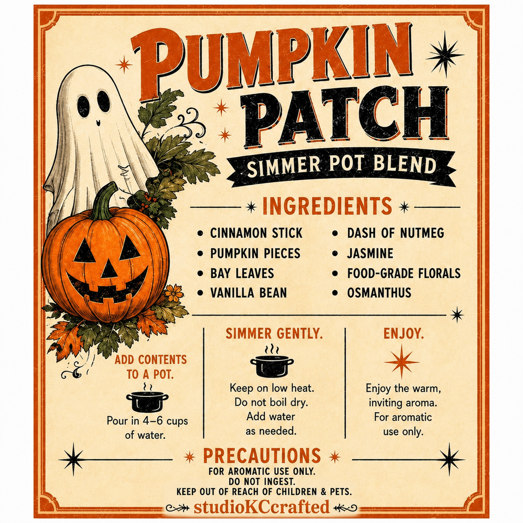 Pumpkin Patch Simmer Pot Kit, natural Fall Simmer Pot Blend
