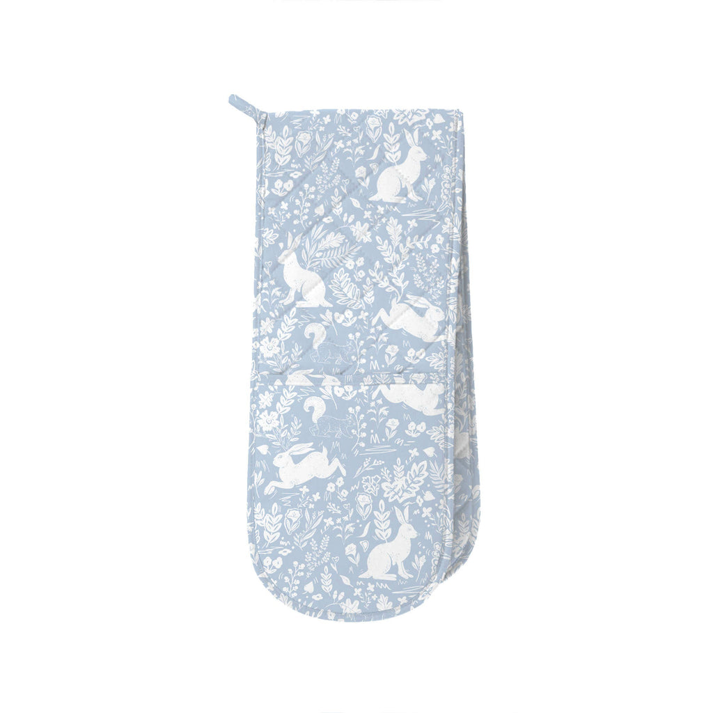 Forest Life Blue Double Oven Glove