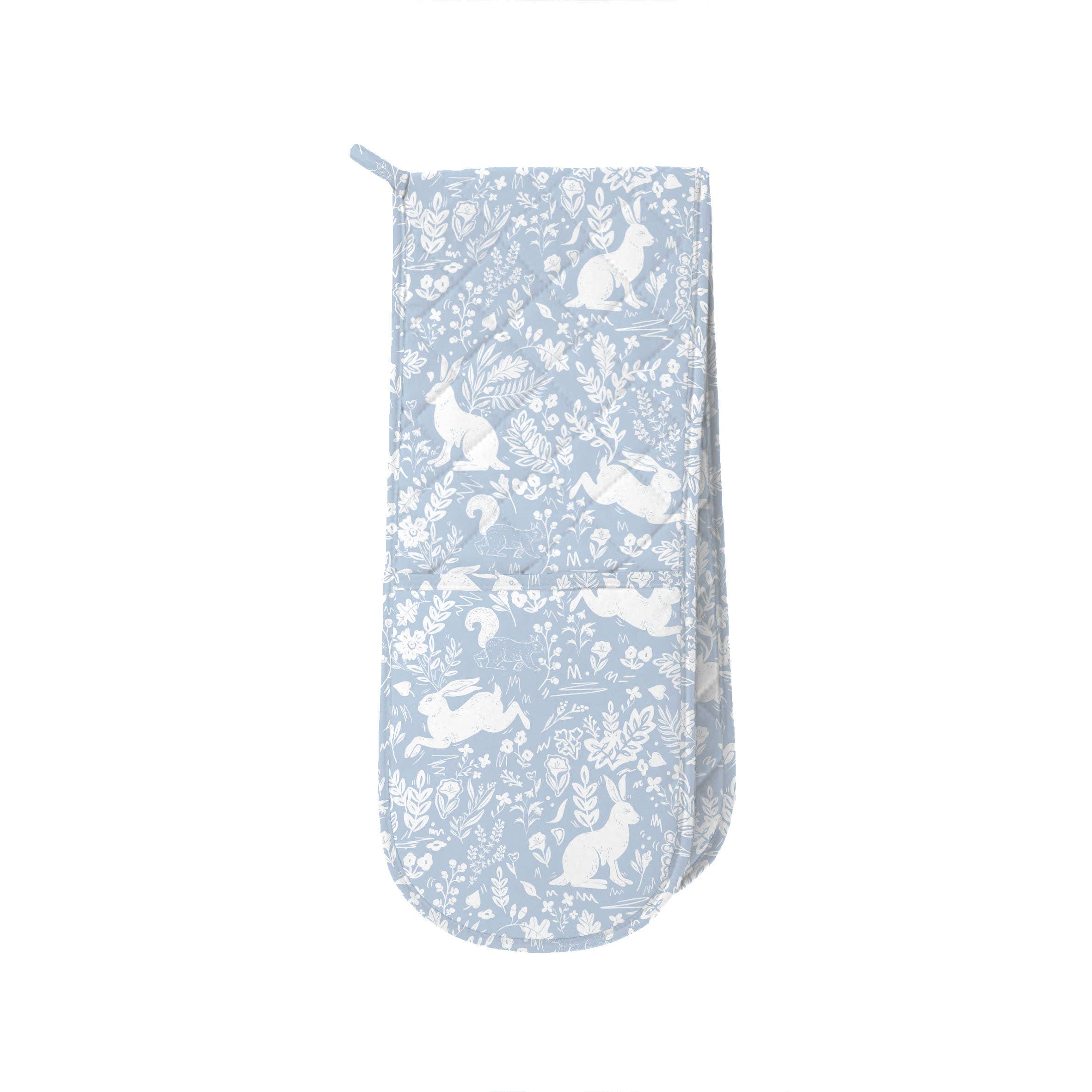 Forest Life Blue Double Oven Glove