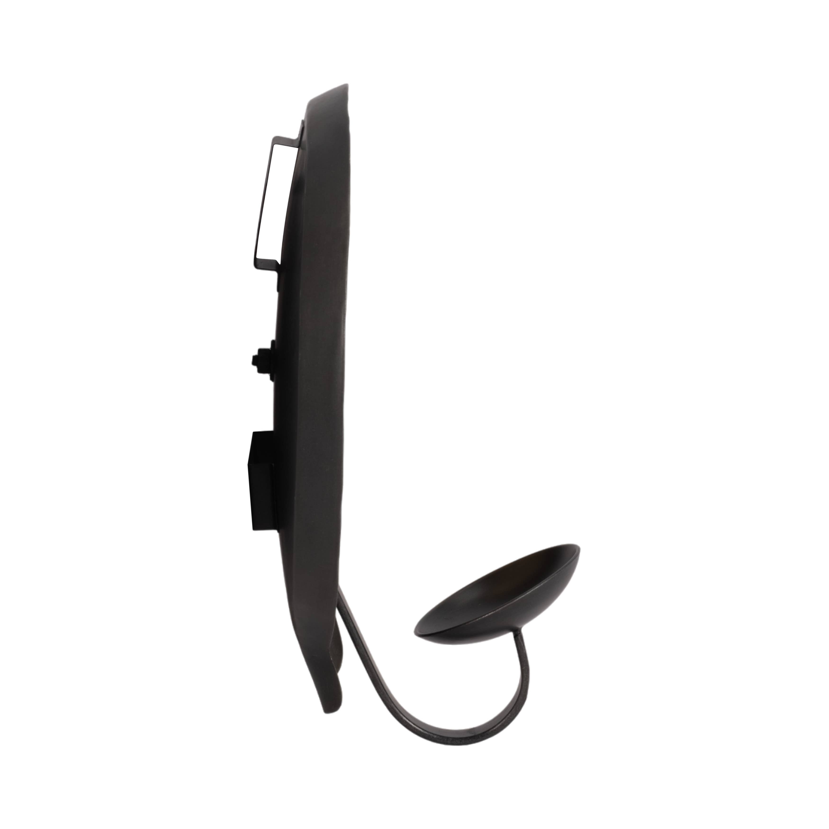 Wall-Mounted Votive Holder — Black Metal