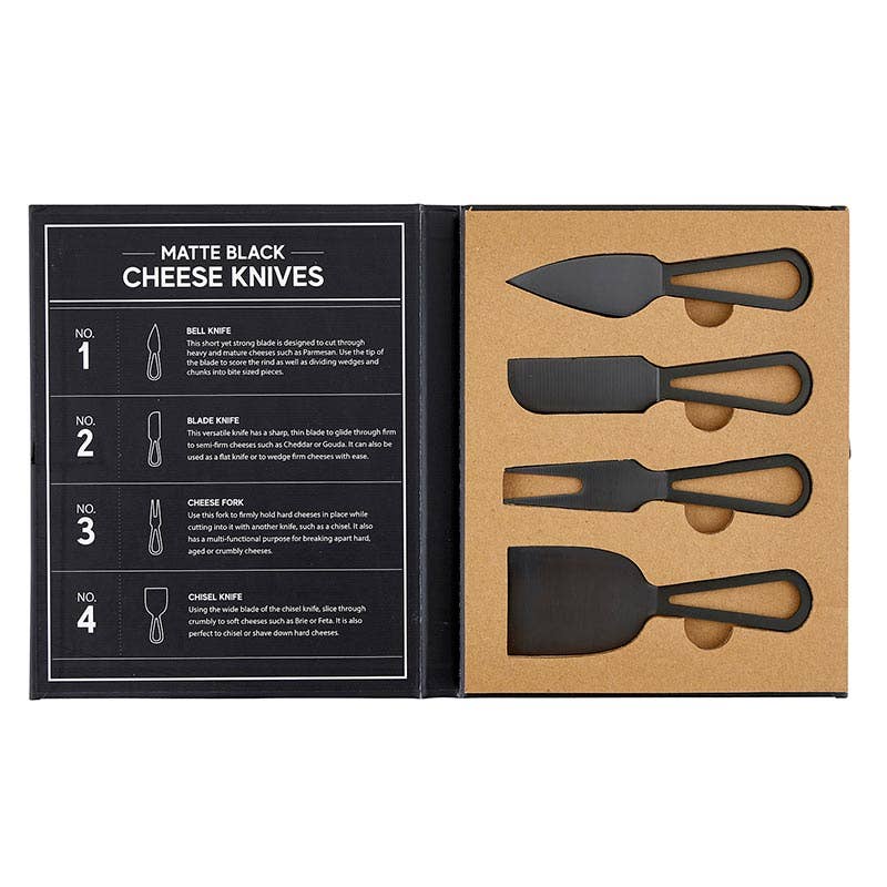 The Matte Black Cheese Knife Set