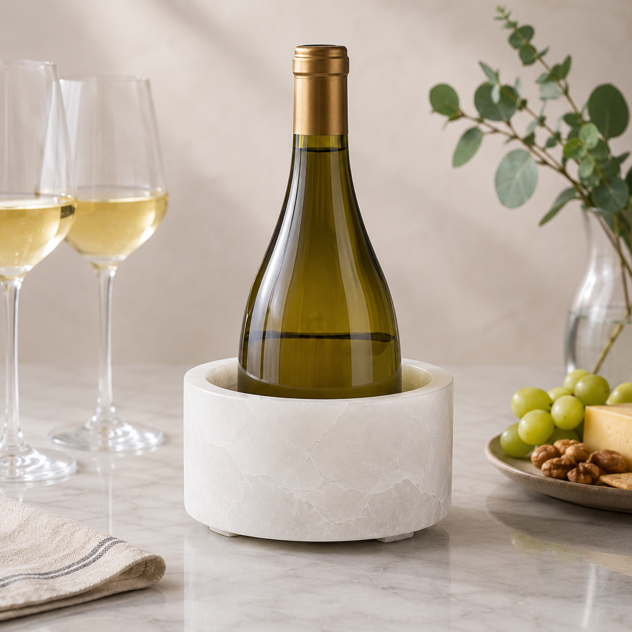 Alabaster Wine Coaster