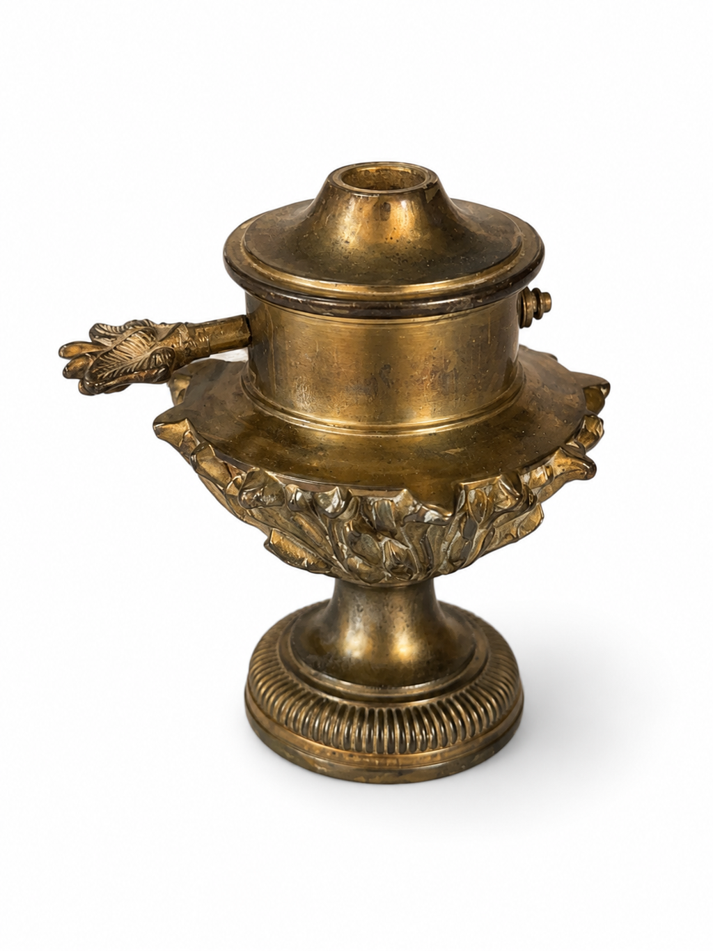 Antique Brass Oil Lamp Font