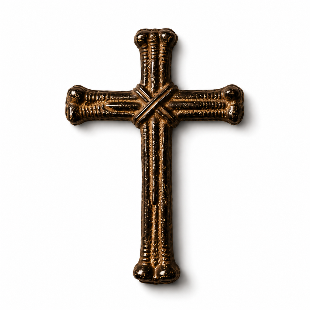 Antique English Cast Iron Cross — 6"