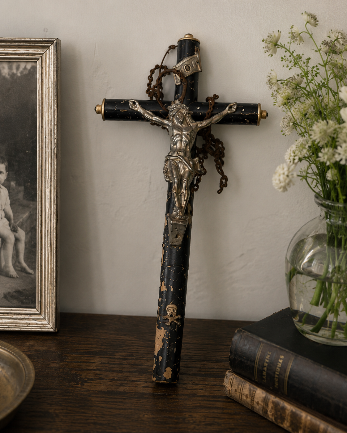 Antique French Ecclesiastical Crucifix