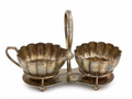 Antique Hukin & Heath Silver-Plated Cream & Sugar Set