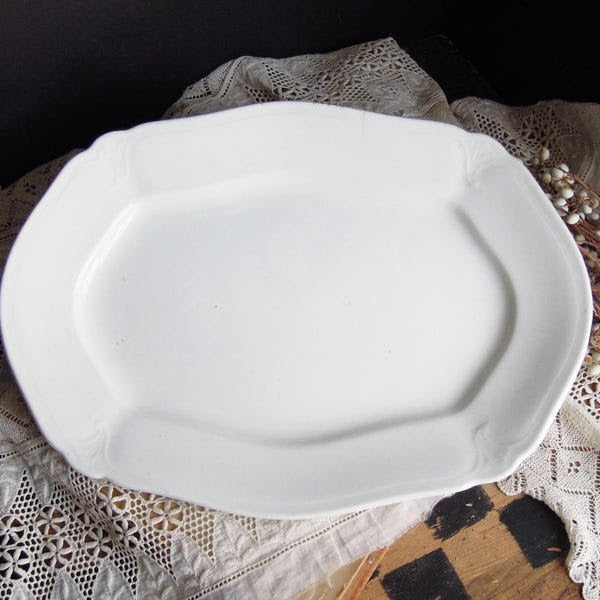 Antique Ironstone Platter — Johnson Bros., England