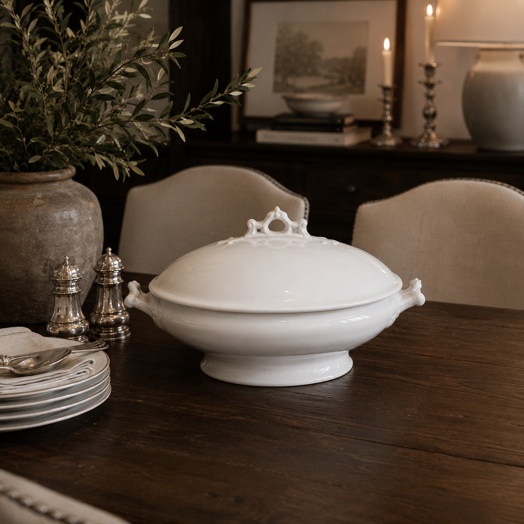 Antique J.W. Pankhurst Ironstone Footed Tureen