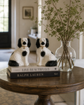 Vintage Beswick Staffordshire Spaniel Pair — Black & White