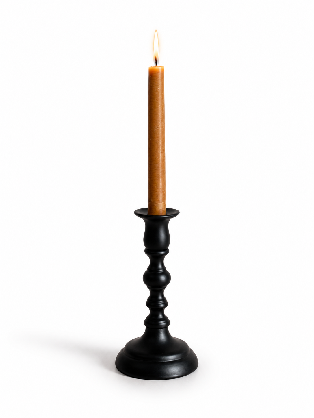 Black Empire Cast Iron Taper Candle Holder | 7"