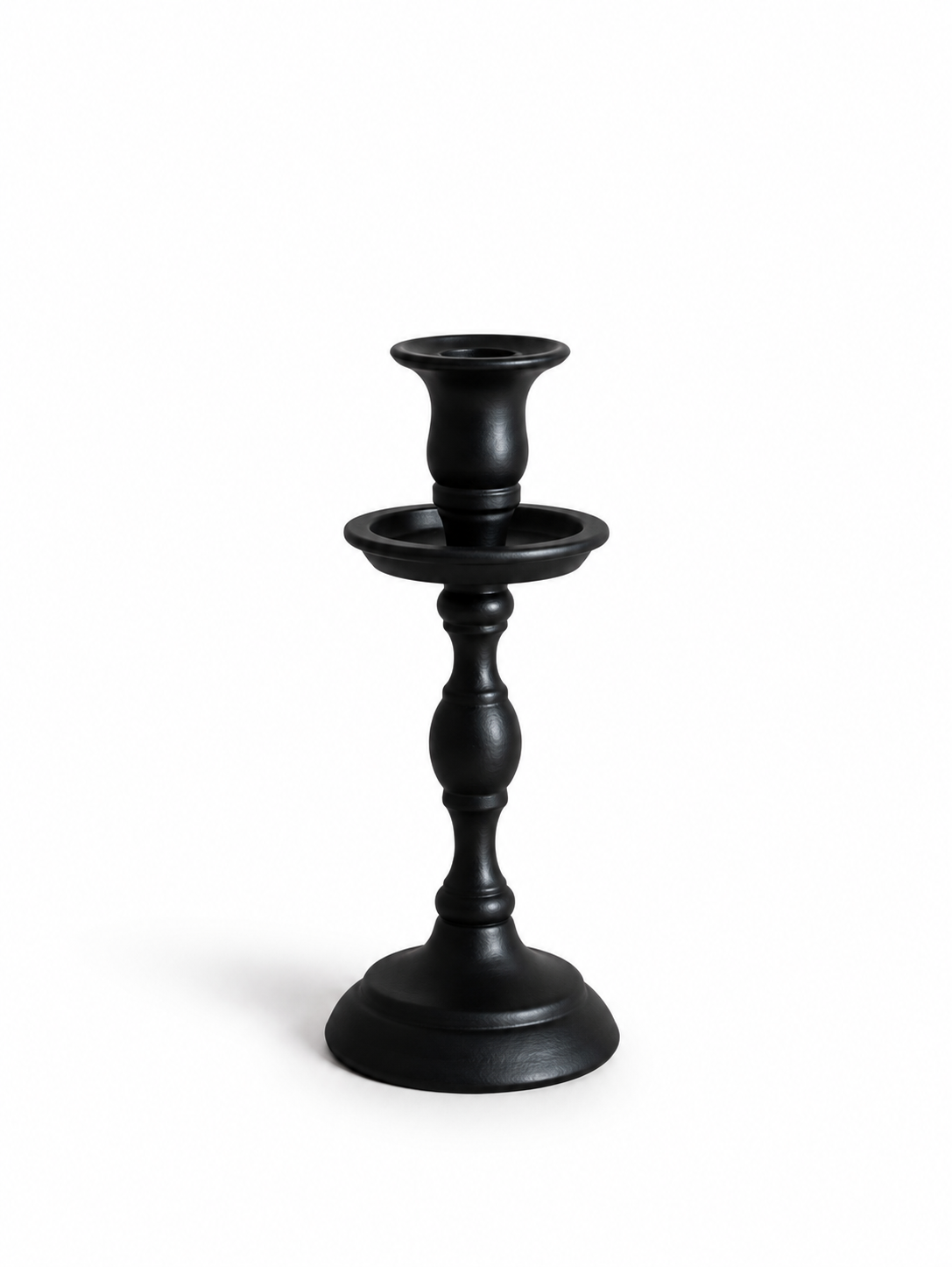 Black Empire Cast Iron Taper Candle Holder | 9.5"