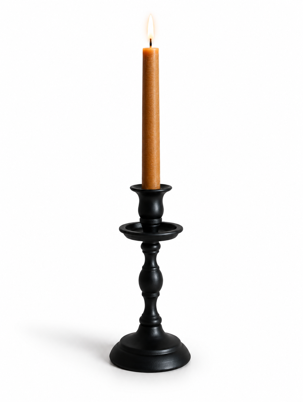 Black Empire Cast Iron Taper Candle Holder | 9.5"