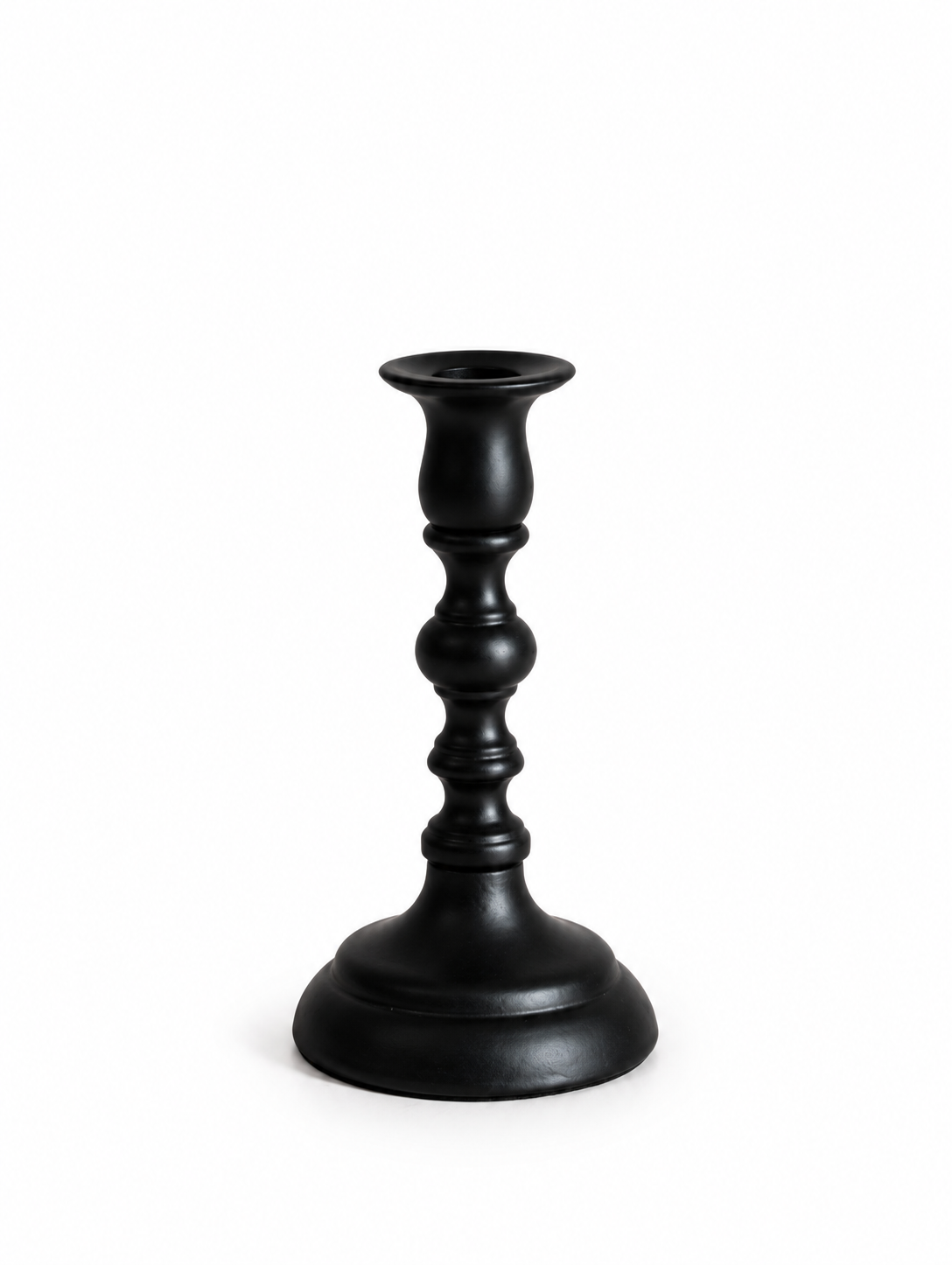 Black Empire Cast Iron Taper Candle Holder | 7"