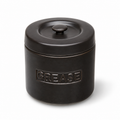 Black Porcelain Grease Jar with Strainer