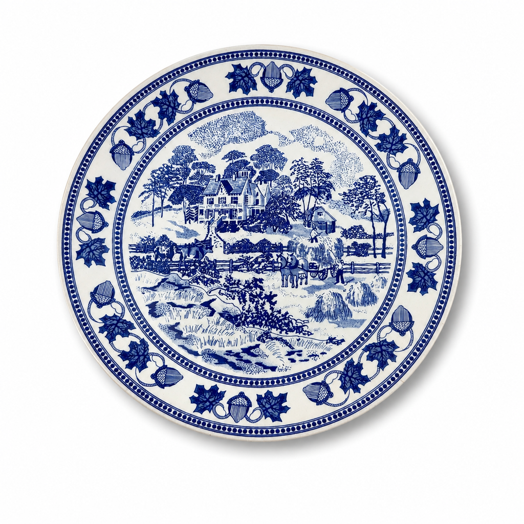 Blue English Countryside Dinner Plates