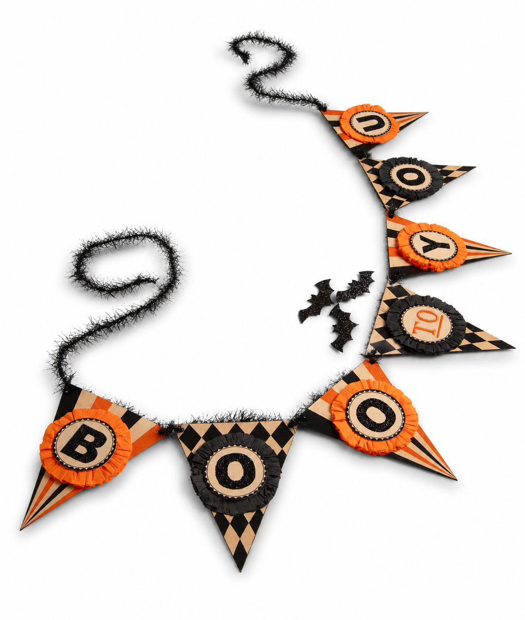 "Boo to You" Vintage Halloween Garland