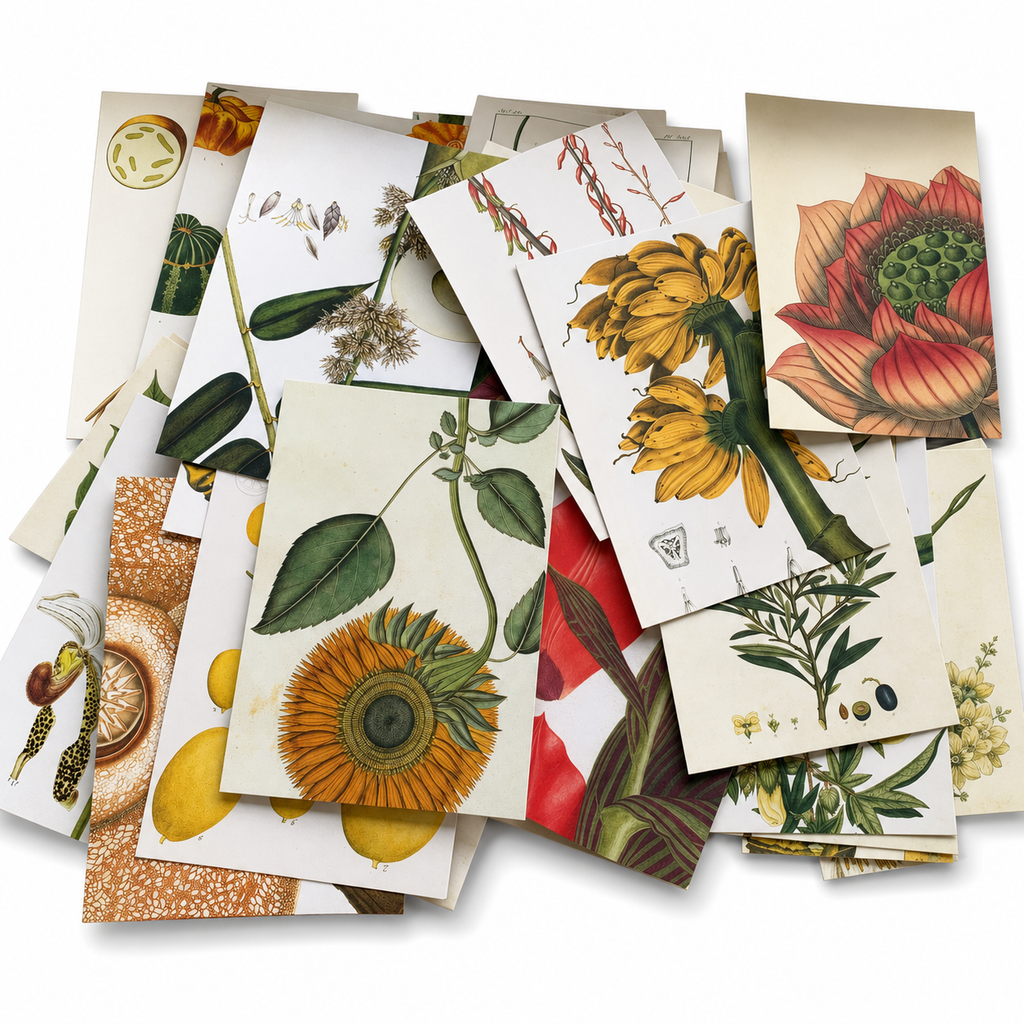 Vintage-Inspired Botanical Postcard