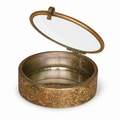 Brass Round Mirrored Box