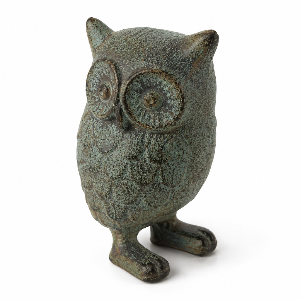 Cast Iron Owl Figurine