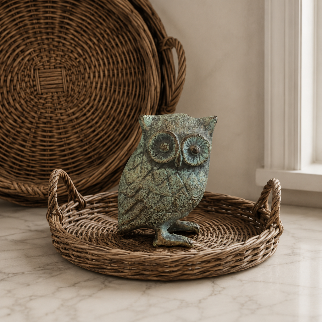 Cast Iron Owl Figurine
