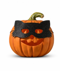 Cat Mask Paper Mâché Jack-O'-Lantern