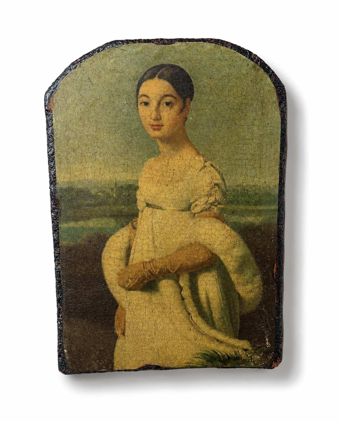 Vintage Portrait of Mademoiselle Rivière Wall Plaque