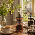 Manual Coffee Grinder with Adjustable Burr Mill