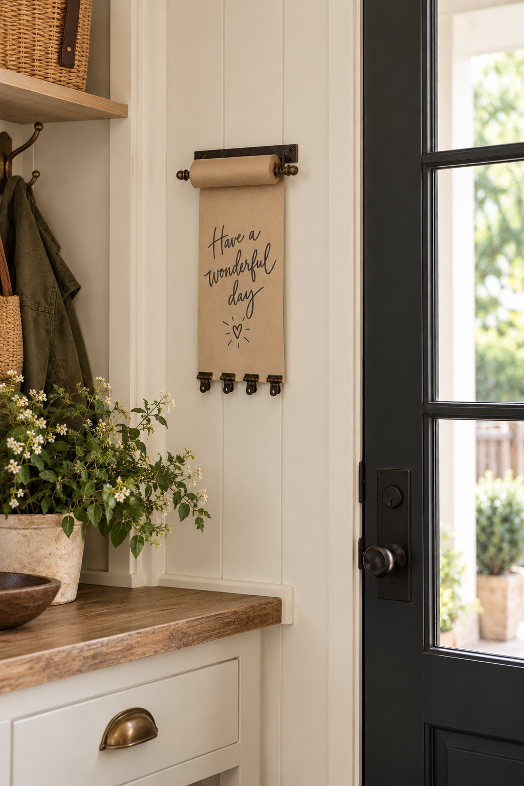 Wall-Mounted Paper Note Roll Holder