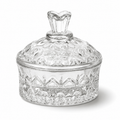 Embossed Vintage-Inspired Glass Jar