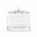 Embossed Glass Sugar Jar