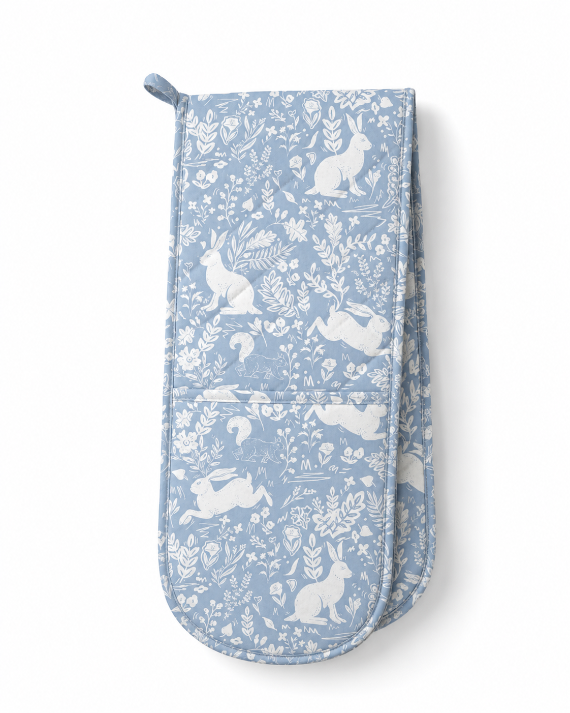 Forest Life Blue Double Oven Glove
