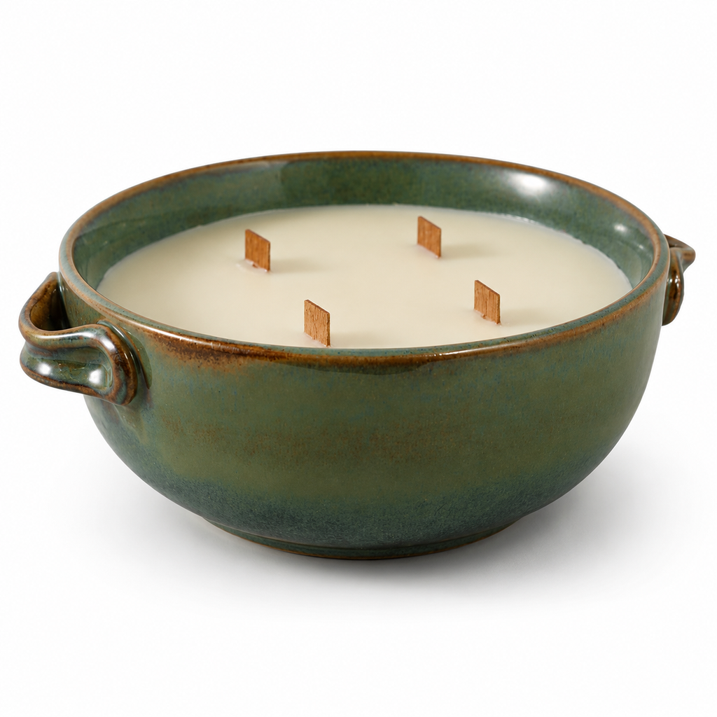 Four-Wick Ceramic Bowl Candle