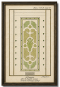 Framed Antique Garden Parterre Plan A