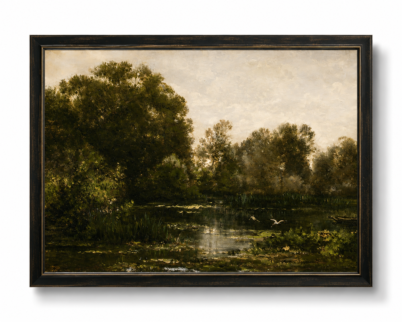 Framed Landscape Study | Vintage Oil Painting Reproduction JJ