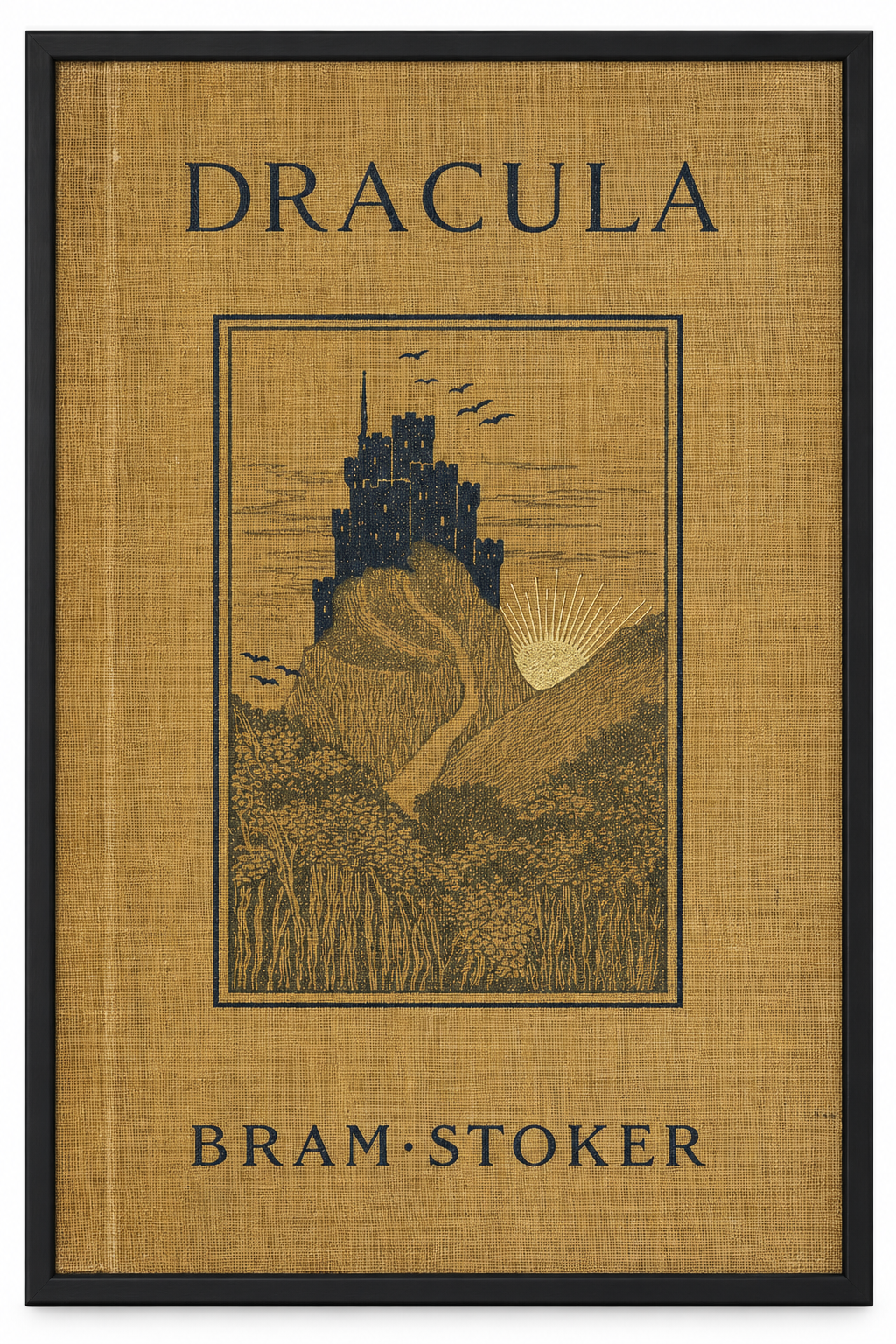 Vintage Dracula Book Cover Framed Art | Castle Edition
