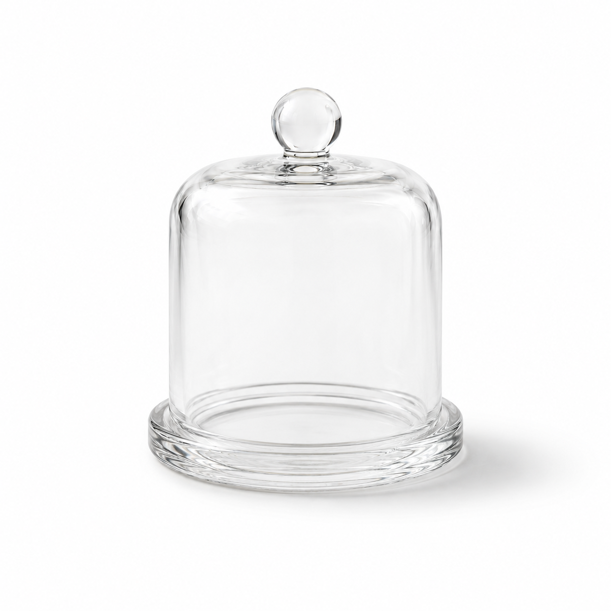Glass Candle Holder With Glass Cover