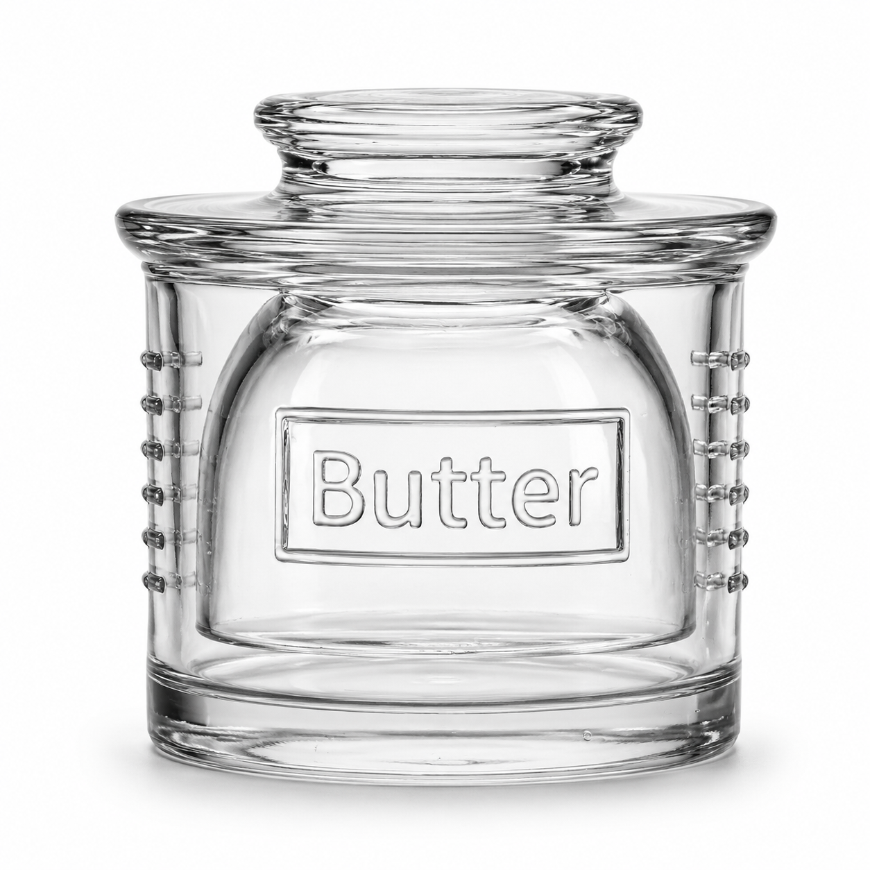Glass French Butter Crock