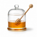 Glass Honey Jar with Wooden Dipper