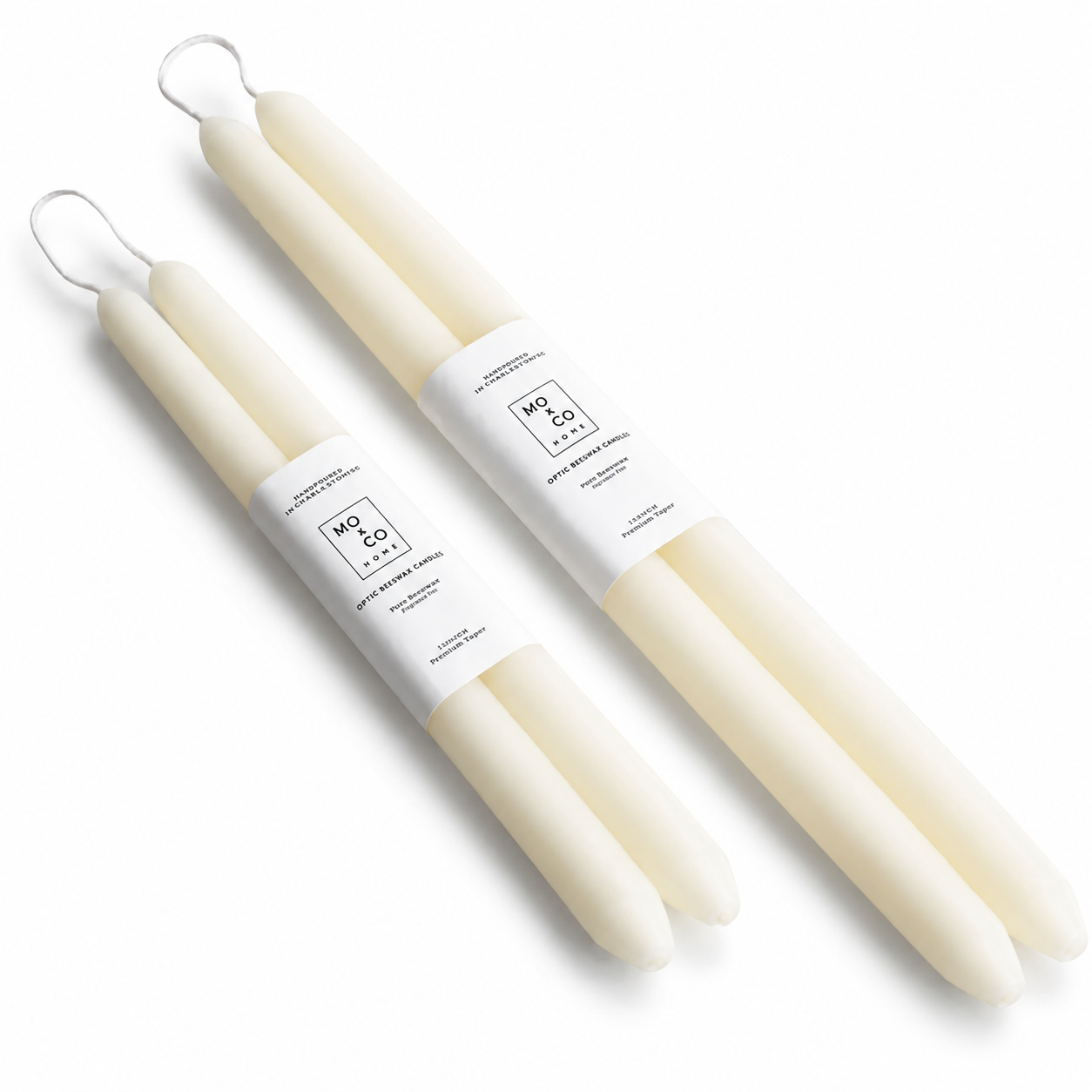 Hand-Dipped Pure Beeswax Taper Candles