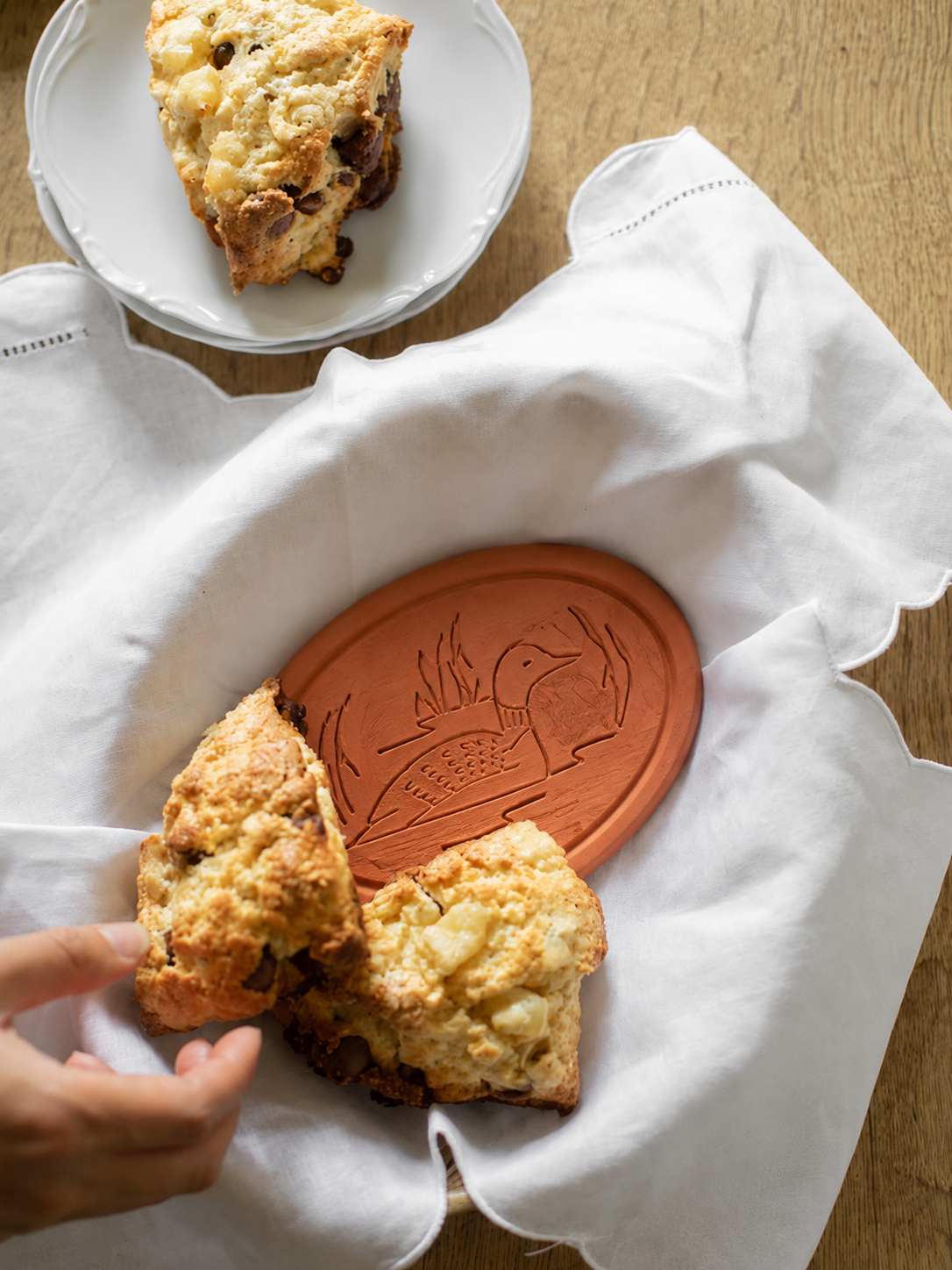 Handcrafted Terracotta Bread Warmer — Loon