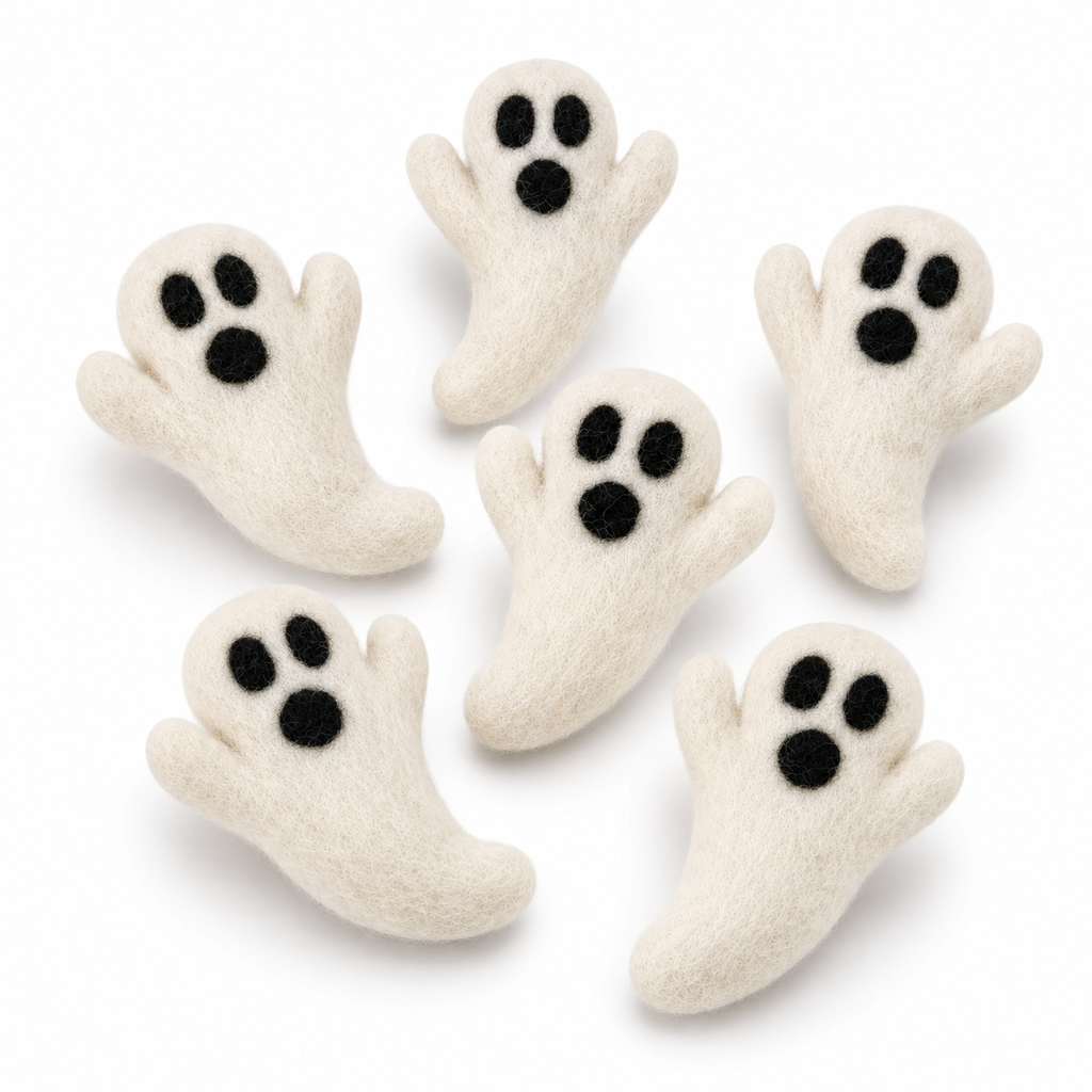 Handmade Wool Felt Ghost | Sold Individually