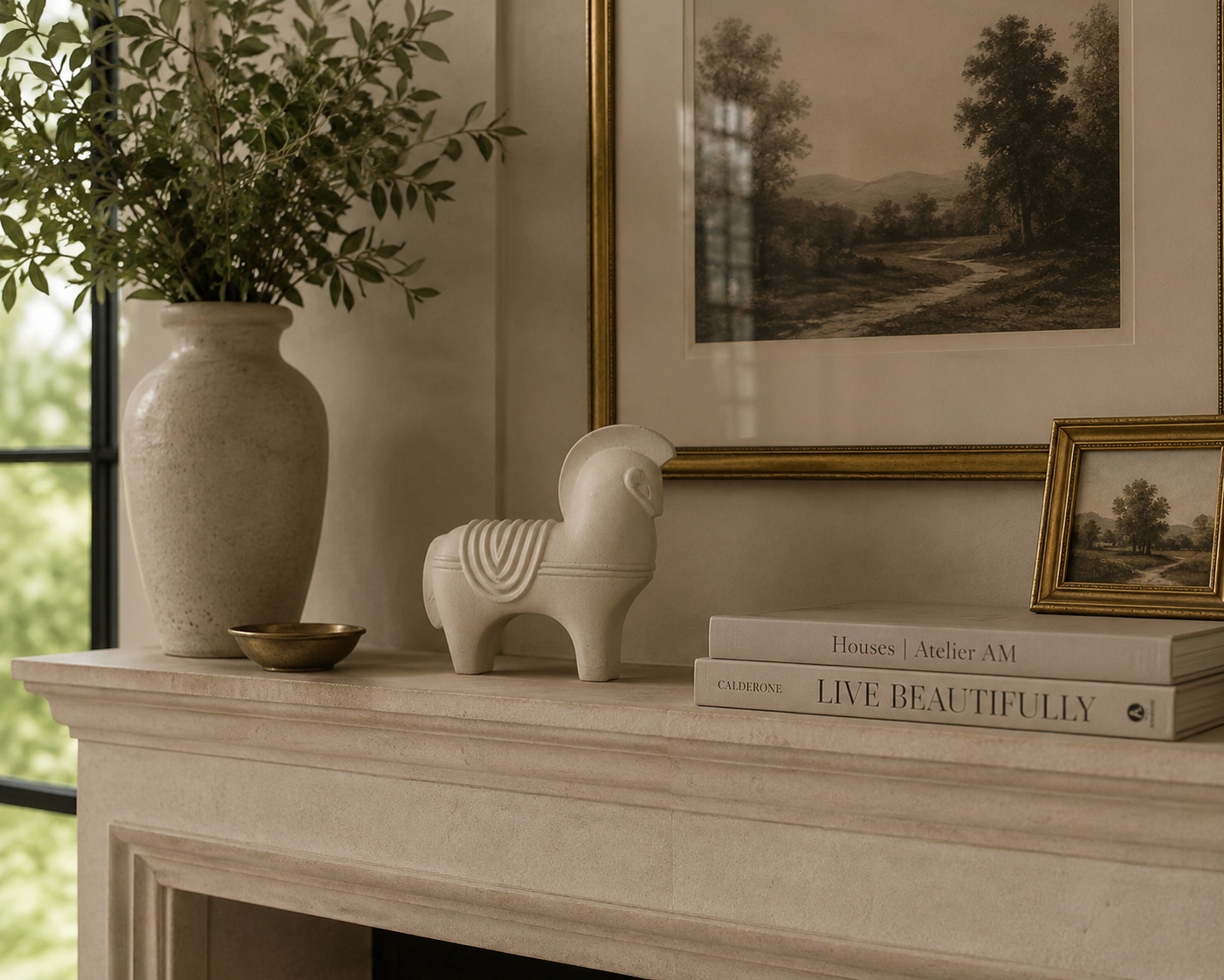 Ivory Horse Sculpture